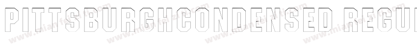 PittsburghCondensed Regular字体转换